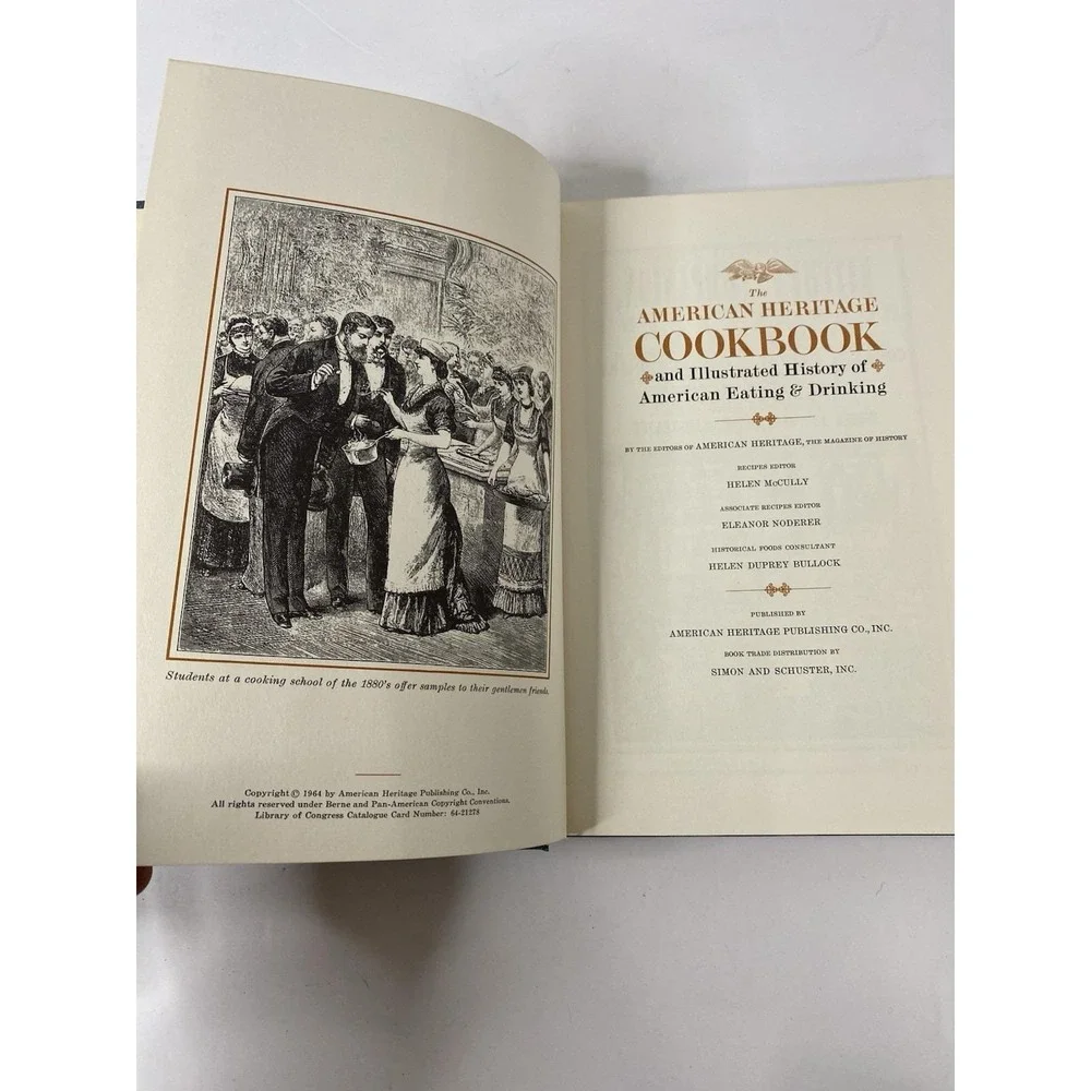 THE AMERICAN HERITAGE‎ COOKBOOK Set Volume 1 & 2 Slipcase 1964 Recipes History